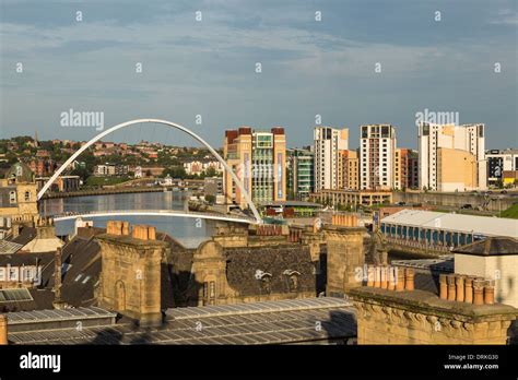 Newcastle upon Tyne river skyline, England Stock Photo - Alamy