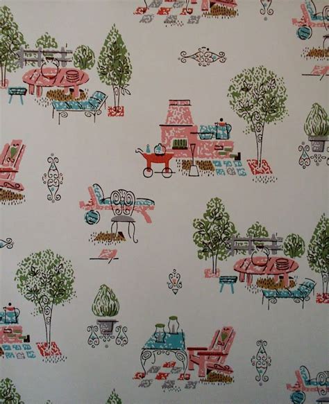 Beautiful 1950's wallpaper | 1950s wallpaper, Vintage wallpaper, 1950s ...