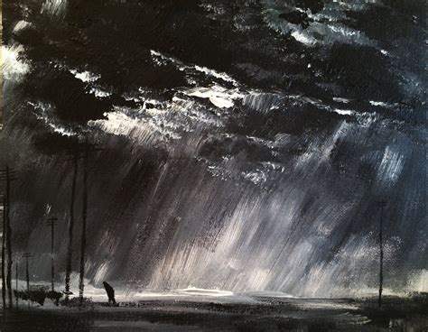 Contemporary abstract painting Dark Sky near Wigan acrylic on