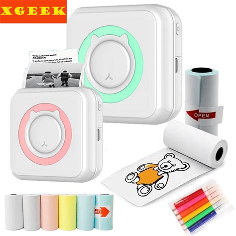 Mini Pocket Sticker Printer, Bluetooth Wireless Portable Mobile Printer ...