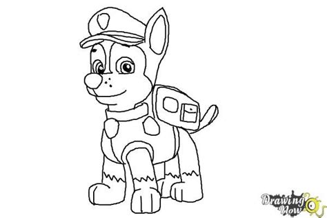 How to Draw Chase from Paw Patrol.How to draw Chase from PAW patrol ...