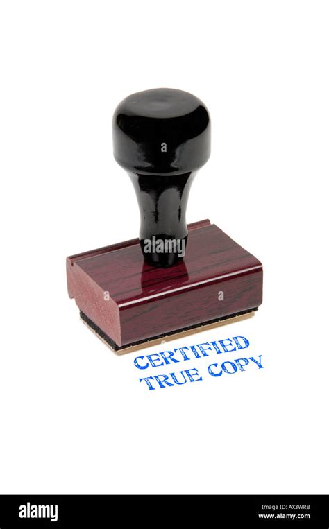 Certified true copy Rubber stamp Stock Photo - Alamy