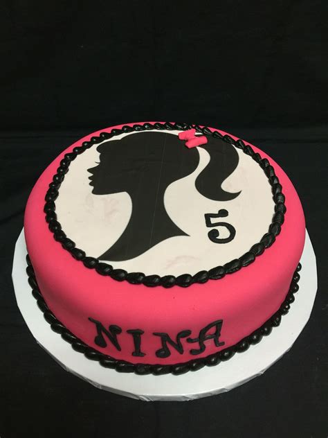 Barbie silhouette birthday cake | Barbie theme party, Birthday cake, Cake