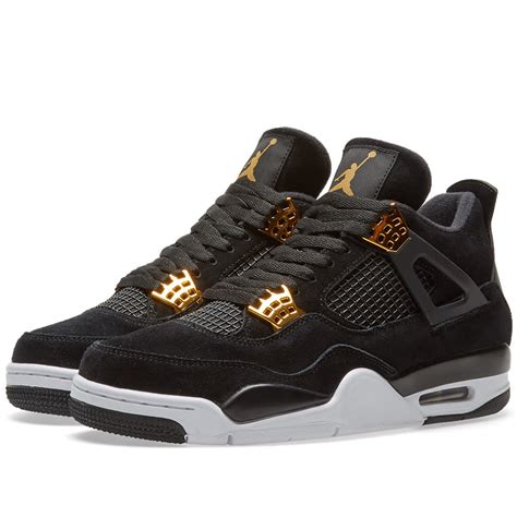 Nike Air Jordan 4 Retro 'Royalty' Black, Metallic Gold & White | END. (AU)