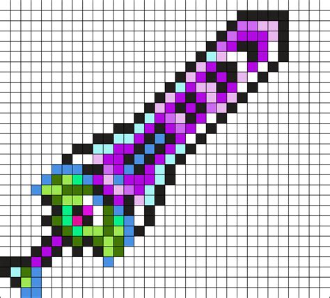 Terraria Zenith Sword Perler Bead Pattern | Bead Sprites | Misc Fuse ...