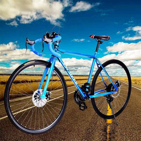 Blue 700C Aluminum Road /Commuter Bike Racing Bicycle 21 Speed | eBay