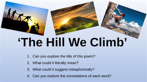 The Hill We Climb poem analysis | Teaching Resources