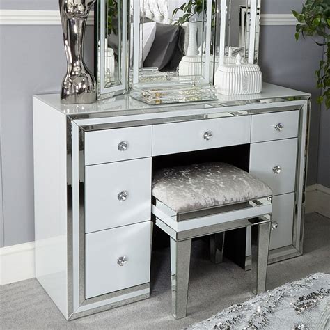 White Dressing Table With Mirror And Drawers - Mirror Ideas