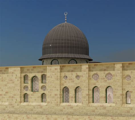 Al-Aqsa Mosque interior- exterior 3ds max vray model 3D model | CGTrader