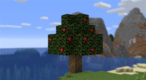 Simple Apple Tree (Made with invisible item frames) : r/Minecraft