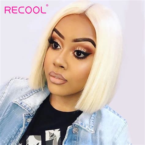 Recool Blonde Lace Front Wig 13x6 613 Short Bob Wig Full Lace Front ...