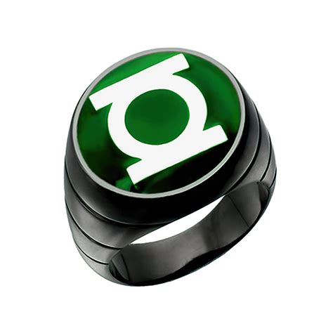 Green Lantern Inspired Silver Ring Blackest Night Style Jewelry