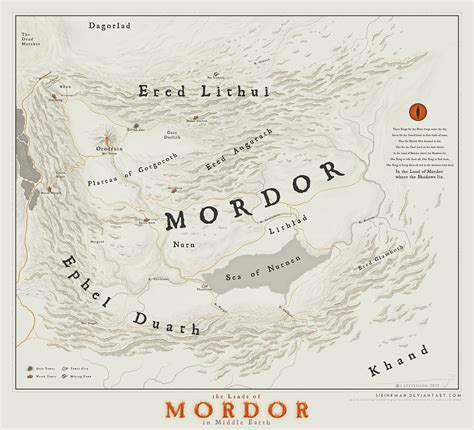 The lands of Mordor by SirInkman | Middle earth map, Middle earth, Mordor