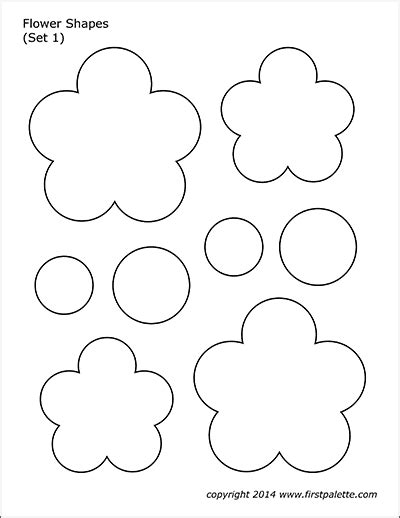 flower shapes free printable templates coloring pages firstpalette com ...