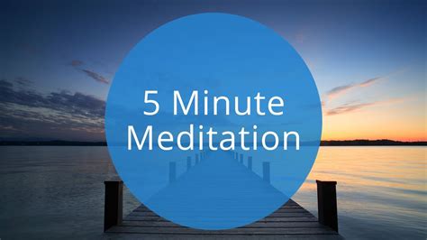 5 Minute Guided Meditation | Quick 5 Minute Meditation to Relax and ...