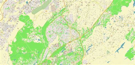 Hoover Alabama US PDF Vector Map: City Plan High Detailed Street Map ...