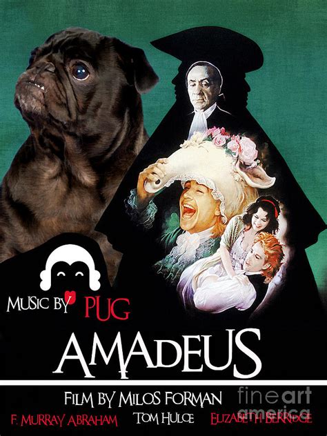 Pug Art - Amadeus Movie Poster Painting by Sandra Sij - Fine Art America