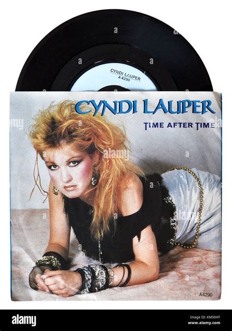 Cyndi Lauper Time After Time seven inch single Stock Photo - Alamy