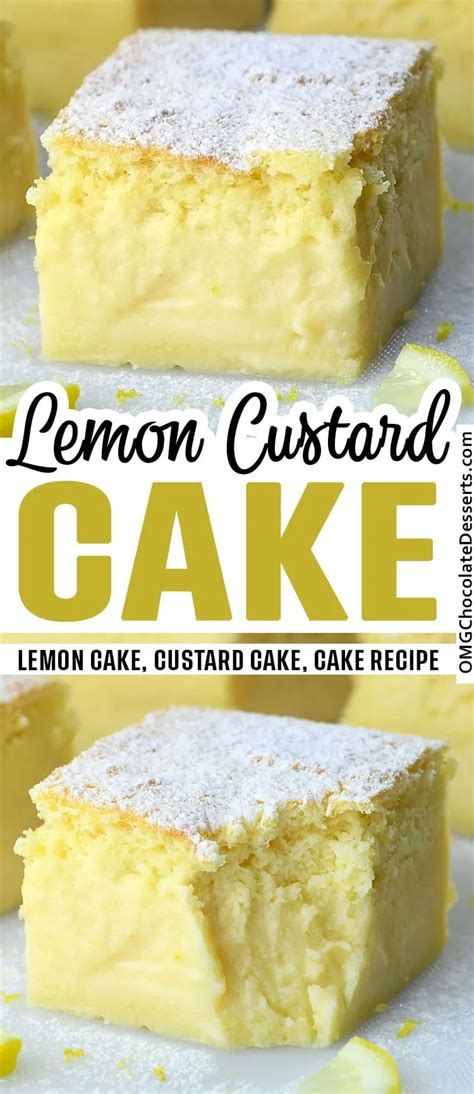 Lemon Custard Cake | Recipe | Dessert recipes easy, Lemon dessert ...