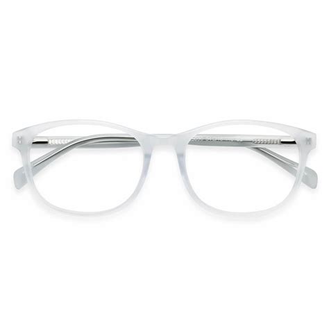 H5090 Oval White Eyeglasses Frames | Leoptique