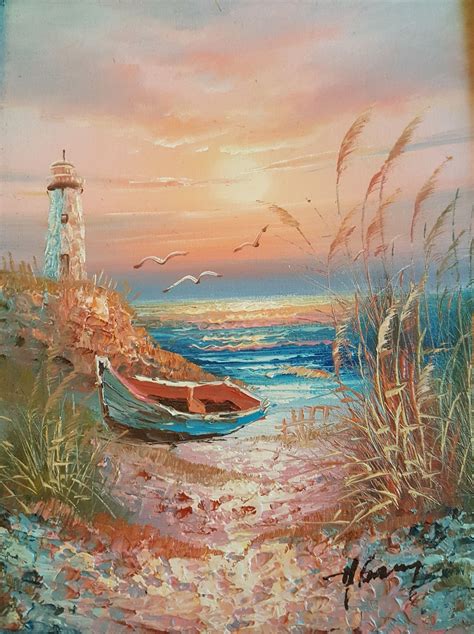 famous beach paintings - Google Search | Ocean landscape painting ...