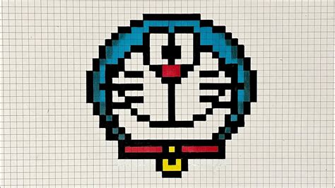 Pixel Art - How To Draw Doraemon Step By Step | Cute Kawaii #pixelart # ...