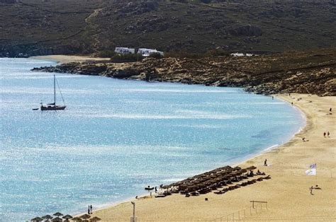 Beach weather in Elia Beach, Mykonos, Greece in October