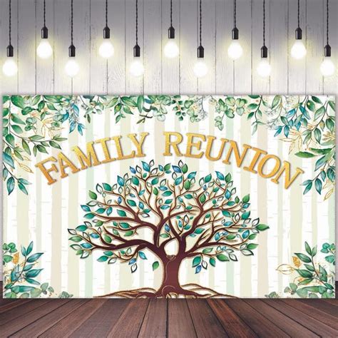 5x3ft Family Reunion Welcome Photography Backdrop Family Tree Members ...