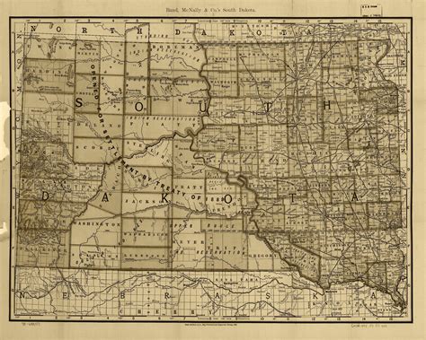 South Dakota Historical Vintage State Map wall art print | State map ...