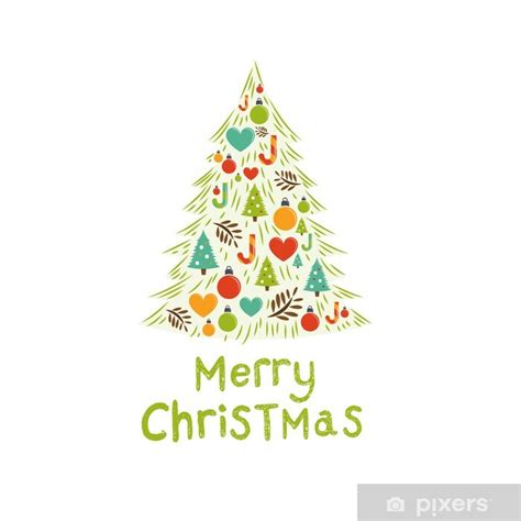 Poster Merry Christmas Tree - PIXERS.CO.NZ