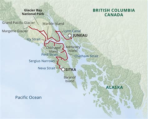 UnCruise-Alaska-Northern-Passages-Glacier-Bay-map - Sunstone Tours ...