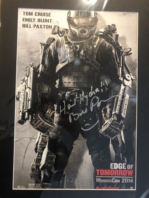 SDCC 2013 Edge of Tomorrow signed Bill Paxton Poster “Hail Hydra ...