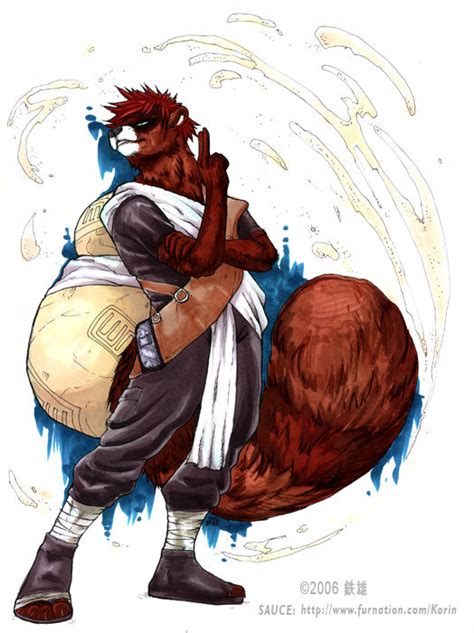 Gaara Tanuki -- Coloured by tacticalsnake on DeviantArt