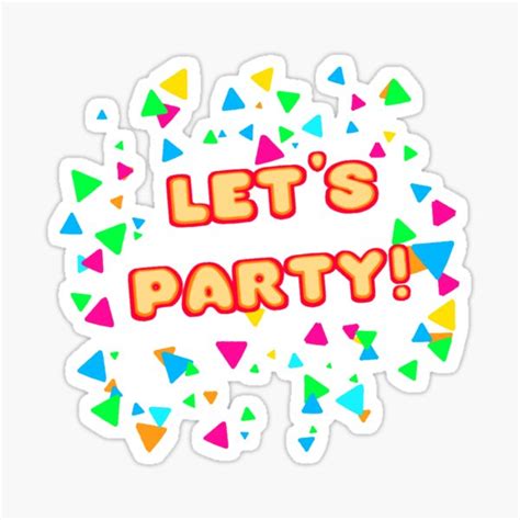 "Let's Party! Toy Chica's Bib" Sticker by uwuno | Redbubble