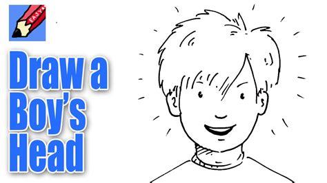 How to draw a boy's face from the front Real Easy - YouTube