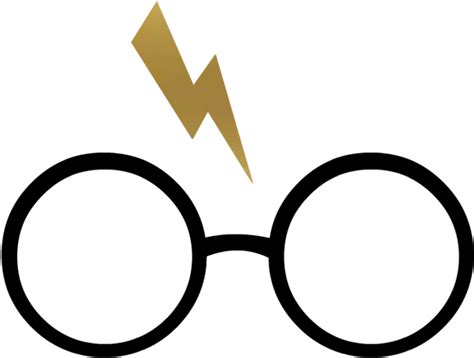 a harry potter glasses with lightning bolt on it