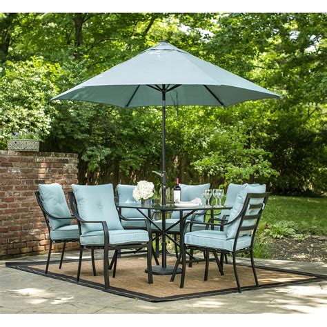 Patio Dining Sets With Umbrella Walmart / Mainstays Sand Dune 6-Piece ...