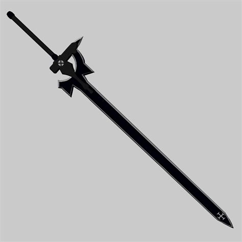 3D Model Elucidator Kirito Sword - 3D Model | Sword art online ...