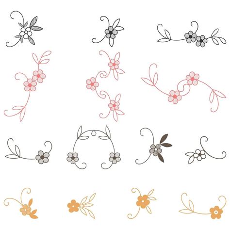 vector dividers collection with floral ornaments 23063400 Vector Art at ...