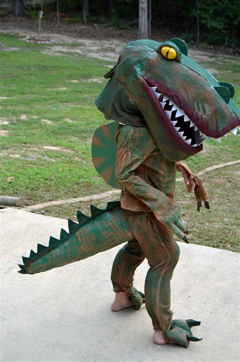 Dinosaur Costume - Handmade for Halloween - Honeysuckle Footprints