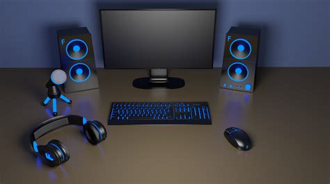 computer, Setup, Headphones, Mouse, Keyboard, Mechanical, Speakers ...