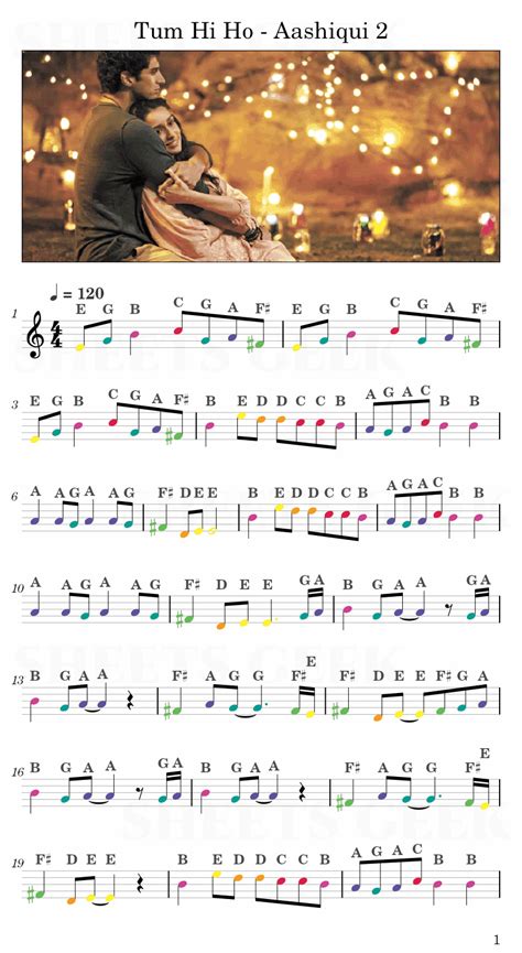 Tum Hi Ho - Aashiqui 2 | Easy Sheet Music