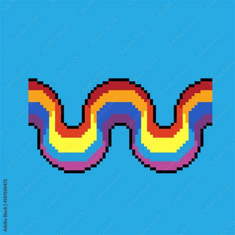 Pixel art illustration Rainbow. Pixelated Rainbow. Colorful Rainbow ...