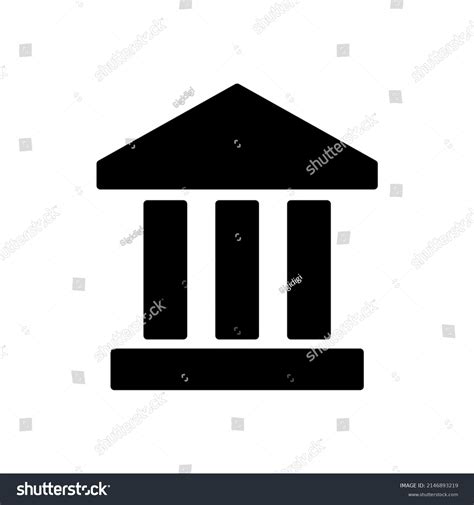 Bank Building Sign Icons Vector Illustration Stock Vector (Royalty Free ...