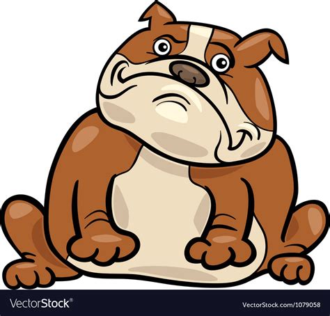 English bulldog dog cartoon Royalty Free Vector Image