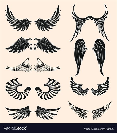 Wings tattoo Royalty Free Vector Image - VectorStock