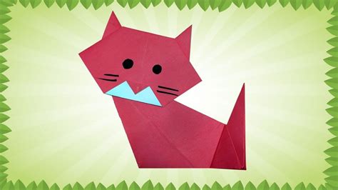 Easy Origami Cat Instructions - DIY How To Make an Origami Cat - Cute ...