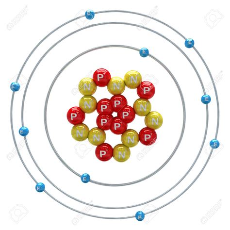 Neon atom, White background, Neon