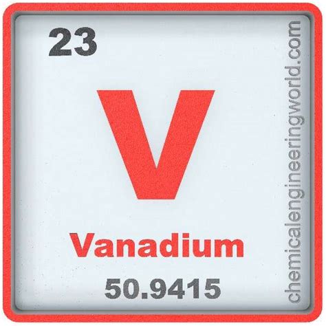 Vanadium Element Properties and Information - Chemical Engineering World