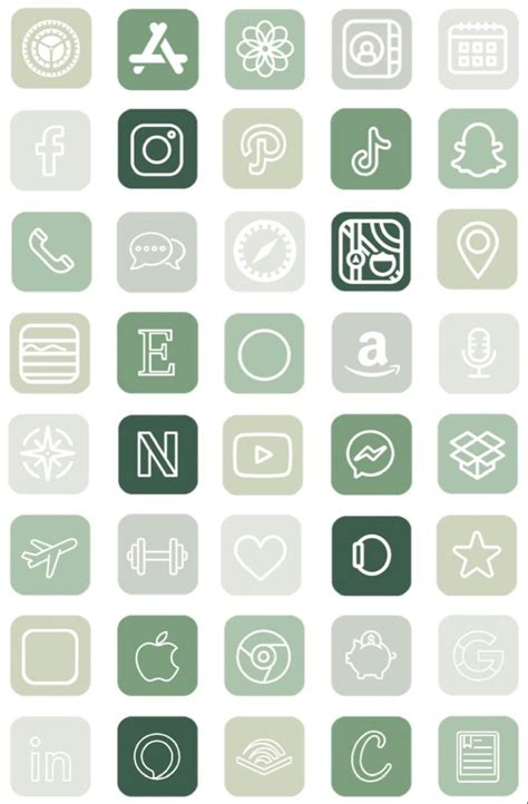 Aesthetic App Icons Green - Aesthetic App Icons App For Iphone Free ...